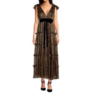 A Loves A Elegant Metallic Evening Gown